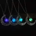 Luminous Moon Stone Healing Pendant Necklace - Image 4