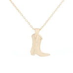 Gold Cowboy Boots Pendant Necklace for Women & Girls - Image 8