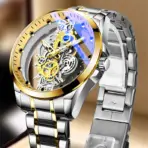 Men Watch Skeleton Automatic Quartz Watch Gold Skeleton Vintage Man Watch Mens Watches Top Brand Luxury - Image 8