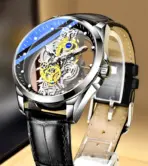Men Watch Skeleton Automatic Quartz Watch Gold Skeleton Vintage Man Watch Mens Watches Top Brand Luxury - Image 9
