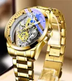 Men Watch Skeleton Automatic Quartz Watch Gold Skeleton Vintage Man Watch Mens Watches Top Brand Luxury - Image 10